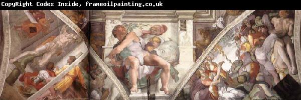 Michelangelo Buonarroti Frescoes above the altar wall